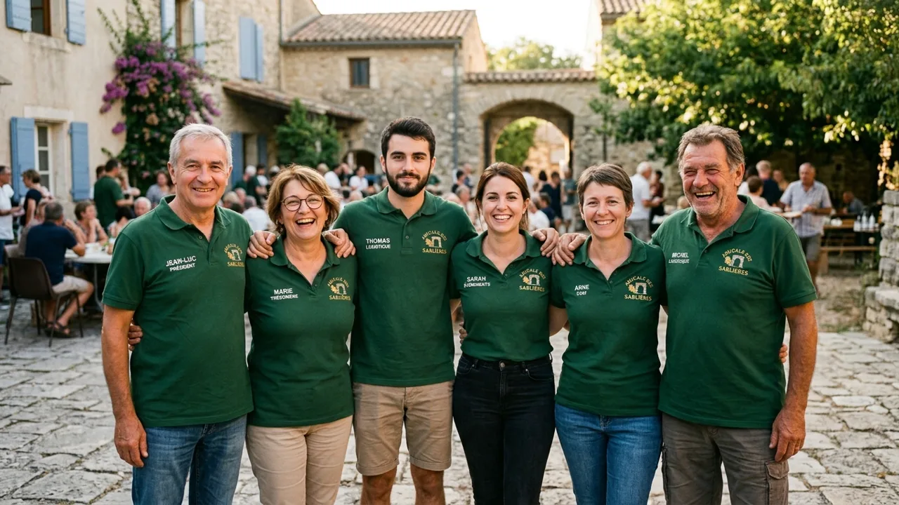 Portrait chaleureux de l'équipe de bénévoles engagée à l'Amicale des Sablières